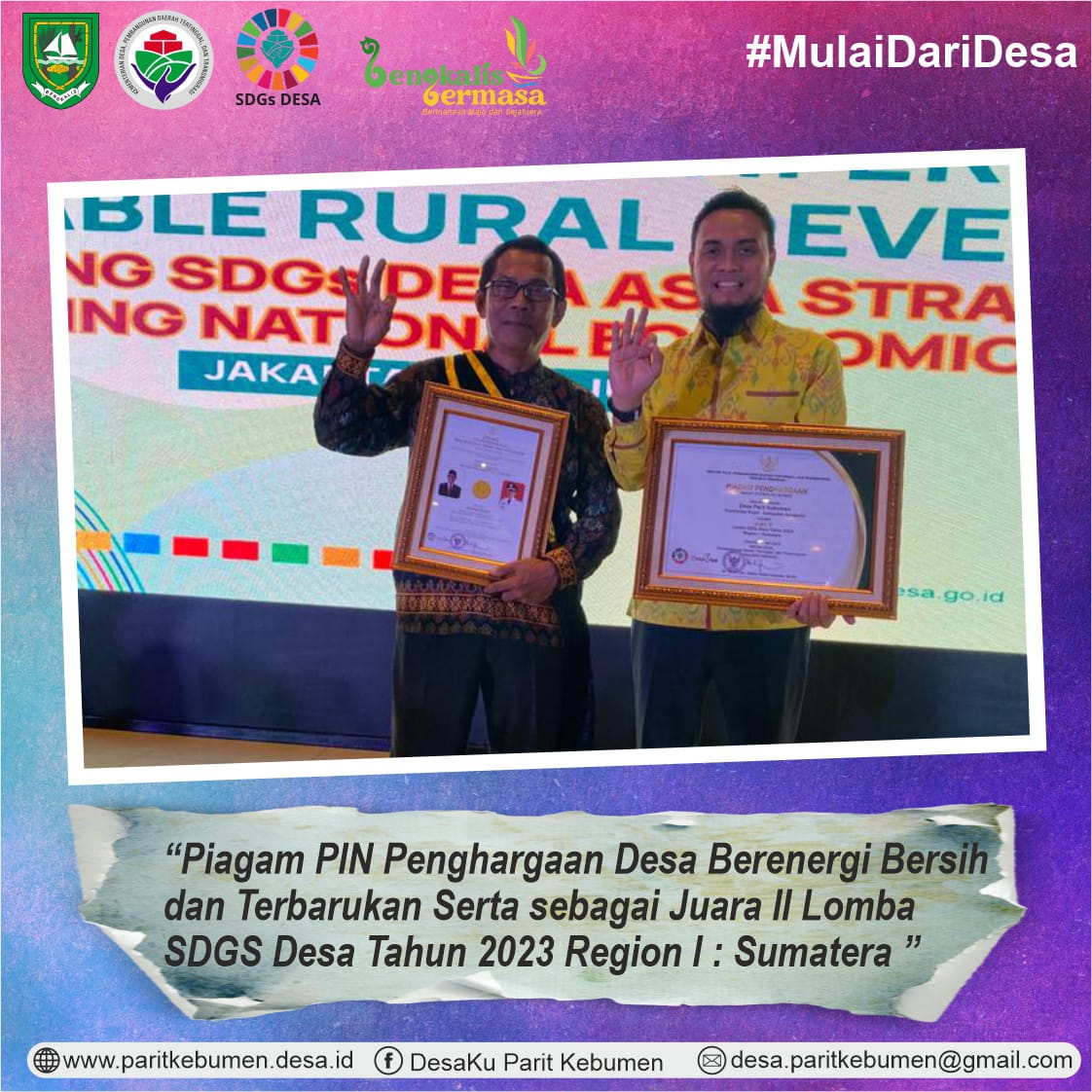 Penyerahan Piagam PIN Penghargaan