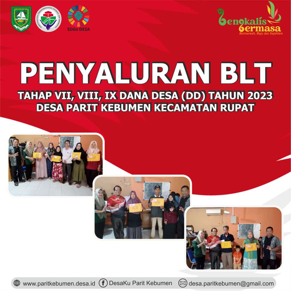 Penyaluran BLT VII, VIII, IX Tahun 2023