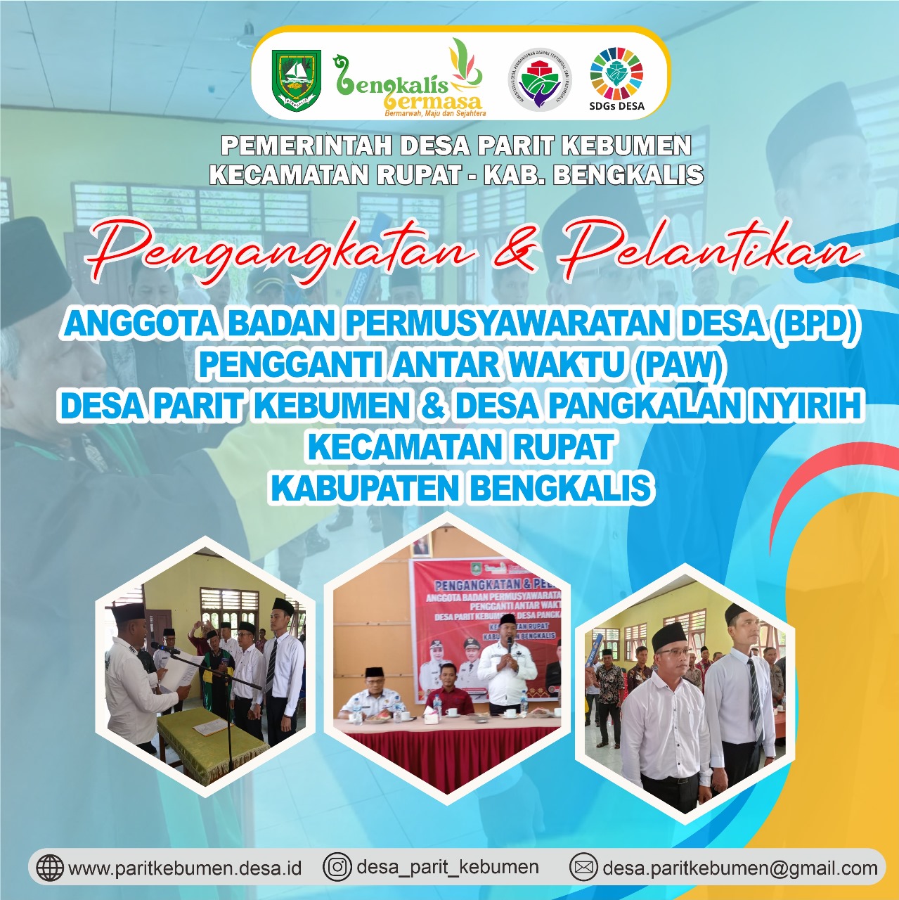 Dilantik Oleh Camat Rupat Hariadi