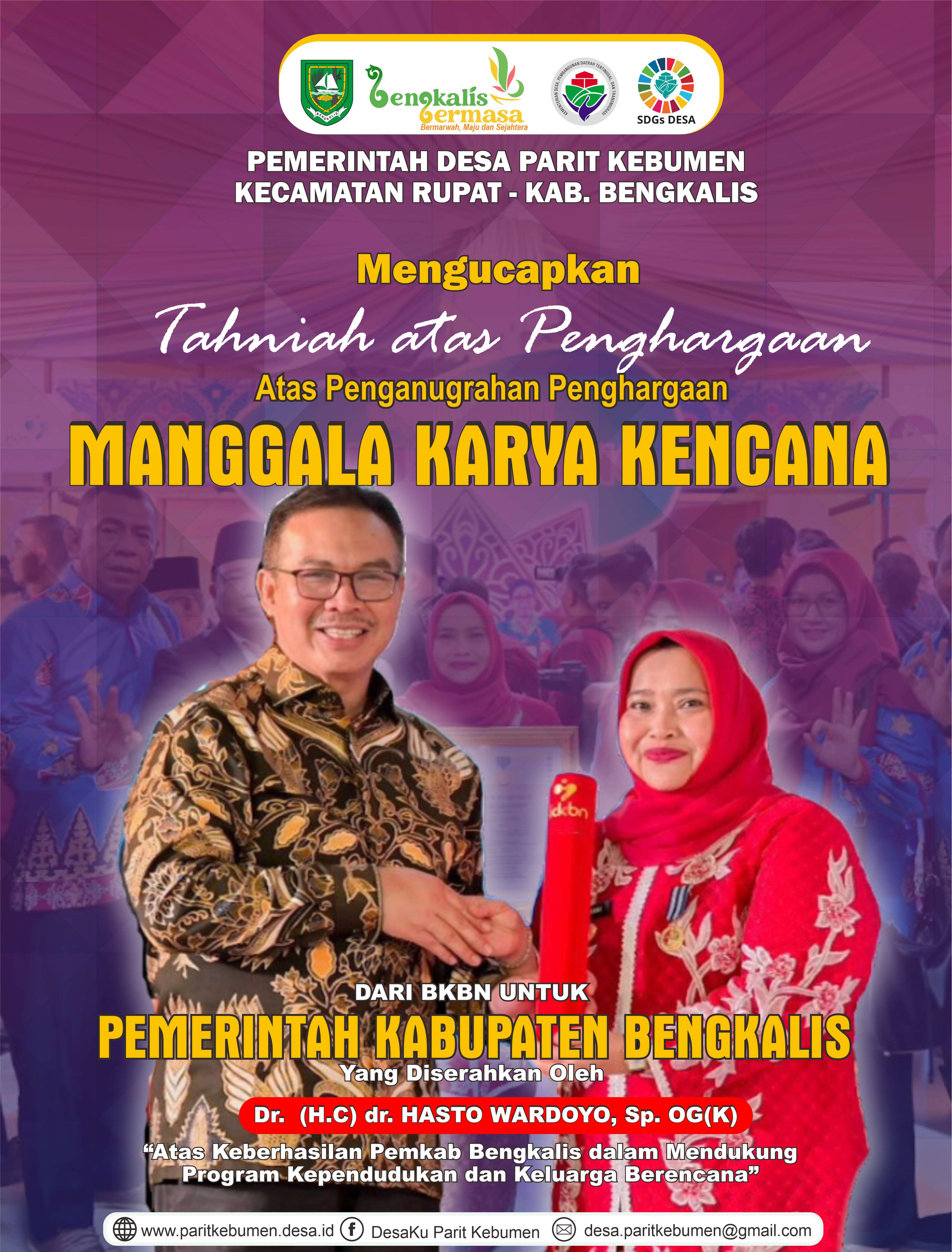 Ucapan Dari Pemerintah Desa Parit Kebumen